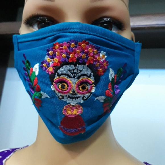 Hand Crafted Accessories - Mexican Embroidered Face Mask